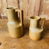 Duo of small pitchers in Brenne sandstone