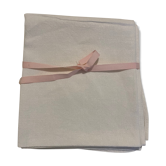 White linen tablecloth