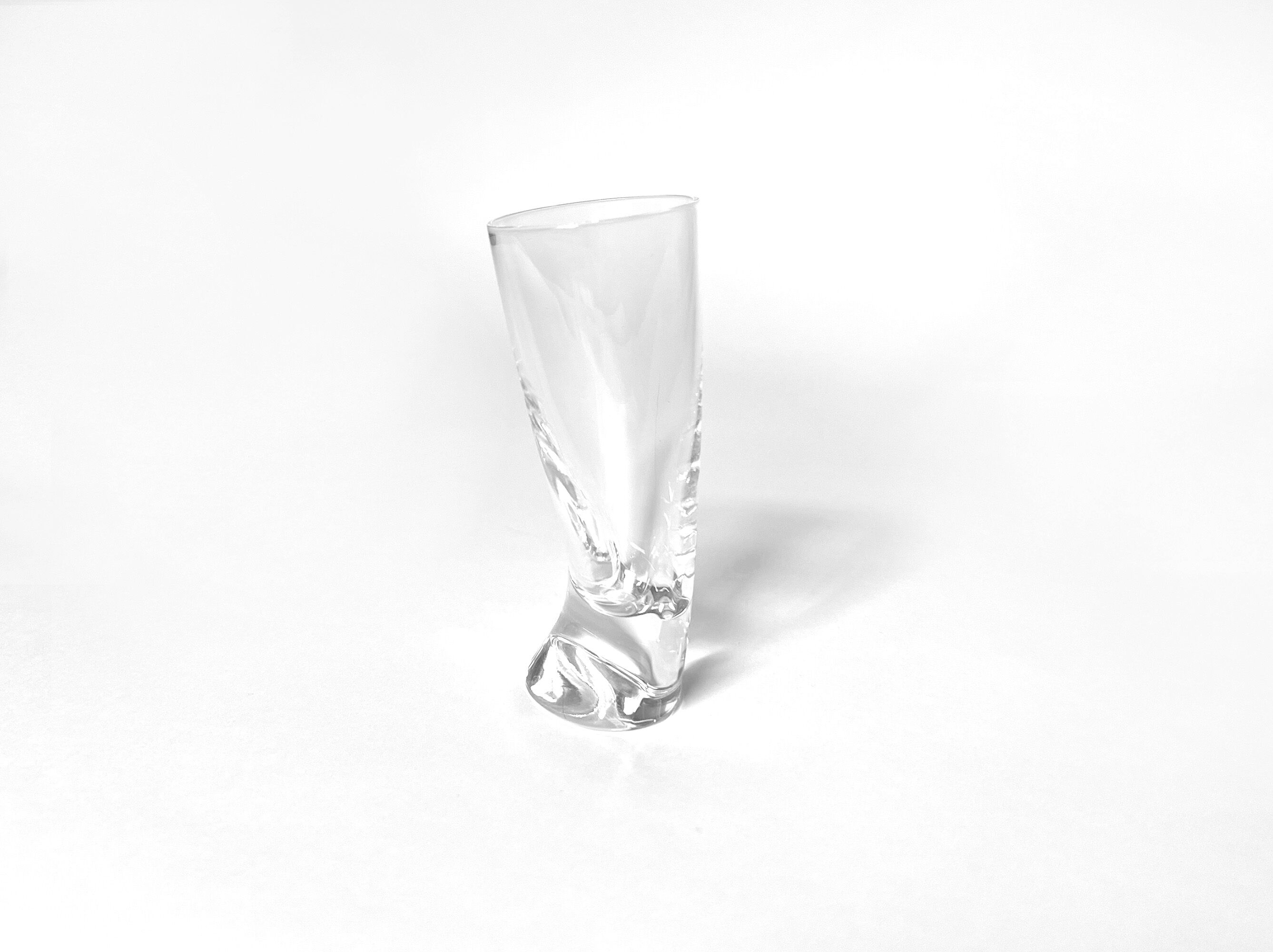 6  verres à shot angelo mangiarotti pour cristalleria colle 1991