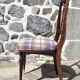 Set of 6 chairs in lacquered wood and fabric