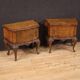 Paire de tables de chevet italiennes en bois des années 50