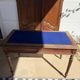 Antique Louis XVI style desk - blue felt top