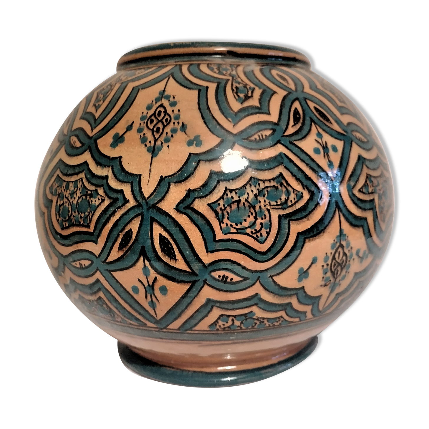 Moroccan oriental ball vase, year 40 - 50s