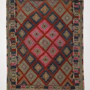 5x7 Pink & Blue Handmade Kilim Rug, 167x226Cm