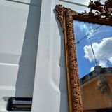 Miroir de Cheminée 19 éme en Bois et Stuk Doré