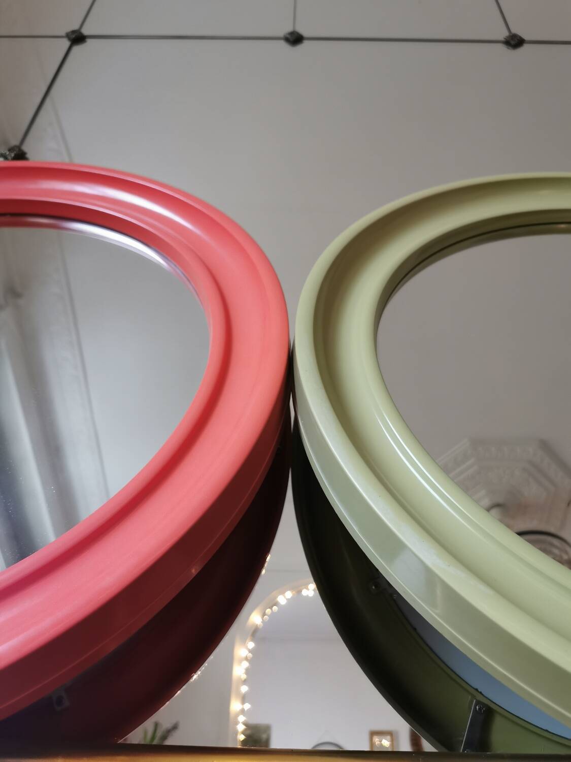Pair of space age mirrors
