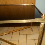 Bronze coffee table and black glass