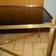 Bronze coffee table and black glass