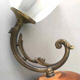 Frosted glass tulip wall light