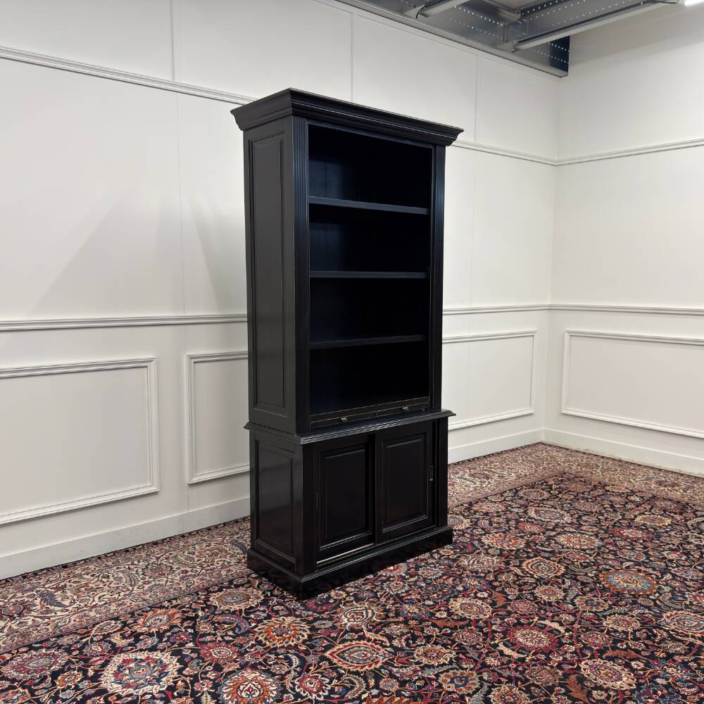 Classic English Black Bookcase