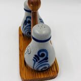Alsatian stoneware pepper and salt set