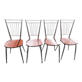 4 chaises MDJ  sixties seventies