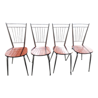 4 chaises MDJ  sixties seventies