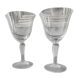 2 engraved crystal water glasses, Villeroy & Boch