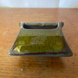 Cendrier ancien Marisa en céramique verte, Italie