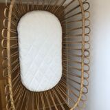 Vintage rattan cradle