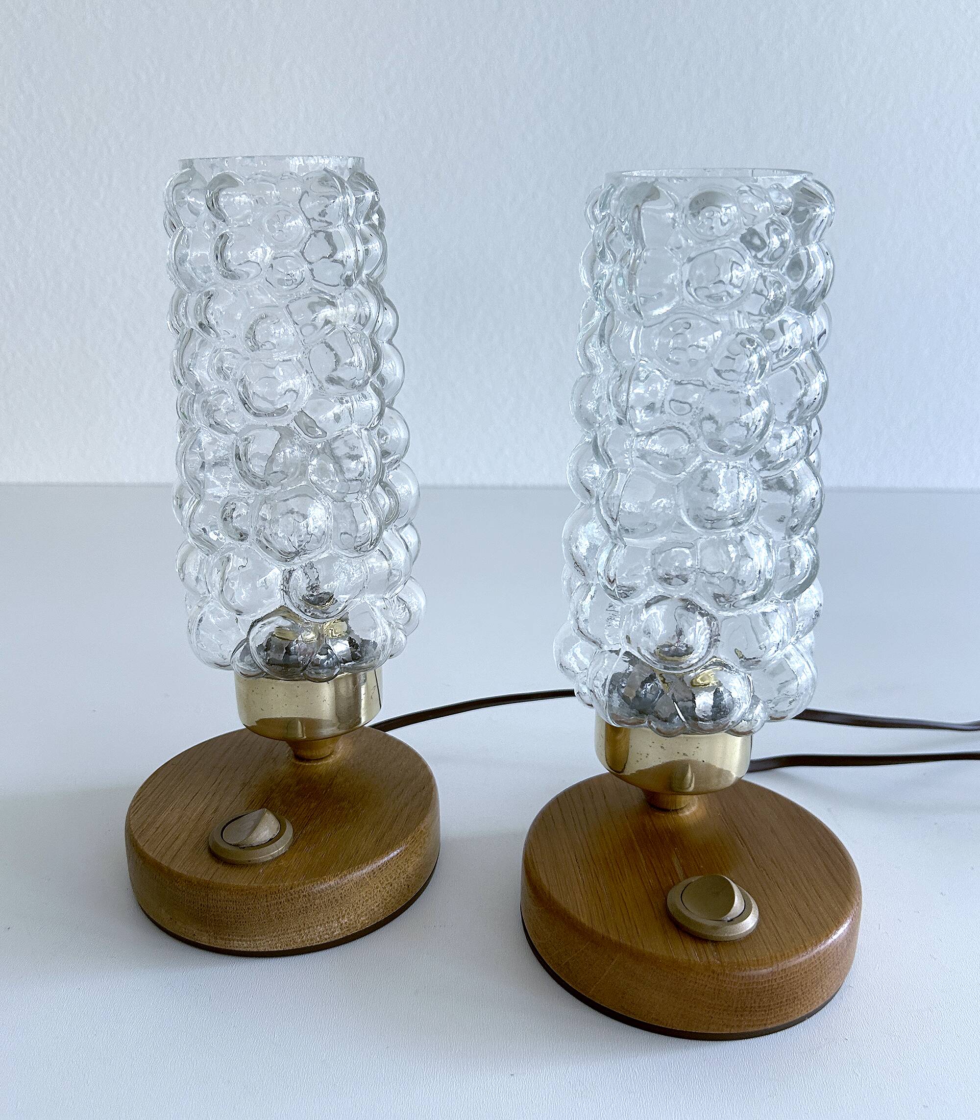 Pair Bubble Glass Scandinavian lights