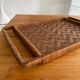Plateau rotin vintage