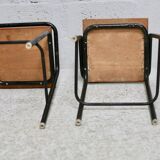 Pair of modernist stools, France, 1960s