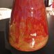 Burgundy enamelled brutalist vase