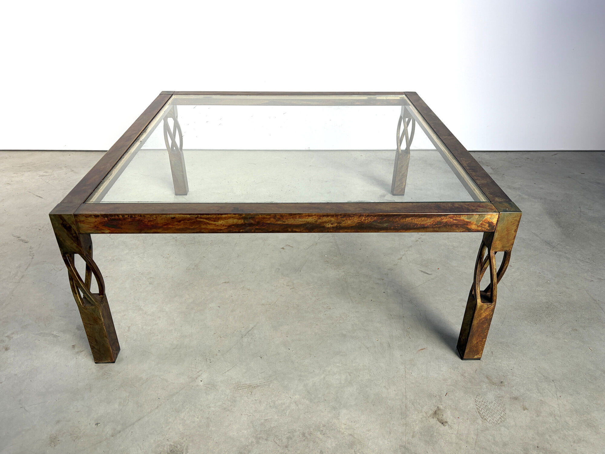 Vintage steel coffee table, 1980s