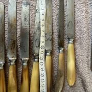 Silver-plated metal steel knives horn GO BROTHERS