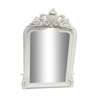 Mirror era Napoleon III, pediment and decorated frame