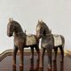 Oriental wooden horses ornaments brass and mother-of-pearl antiques