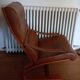 Original Nelo Sweden wooden and leather armchair