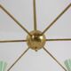 Contemporary 12-light diabolo-shaped radiant chandelier.