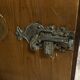 Ornamental piece of solid wood furniture, richly carved, dating from the 17th century.