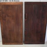 Rectangular table in solid mahogany and plated 1930/1940