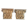 Paire d'anciennes frises en bois sculpté et doré