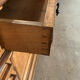 Half-moon shaped row sideboard napoleon iii era in speckled maple