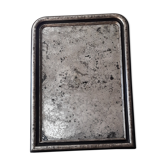 Silver and black mirror damaged mercury ice 87x121cm