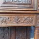 Renaissance oak carved buffet cabinet
