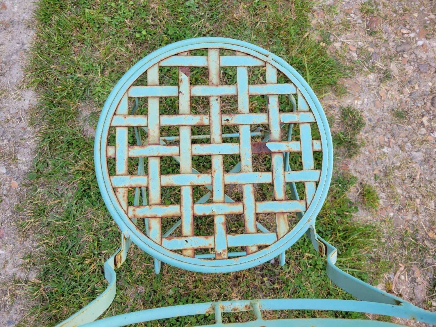 Wrought iron folding garden chairs