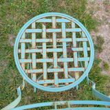 Wrought iron folding garden chairs