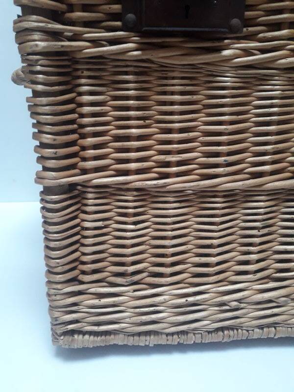 Wicker trunk L75xH53xD48 vintage