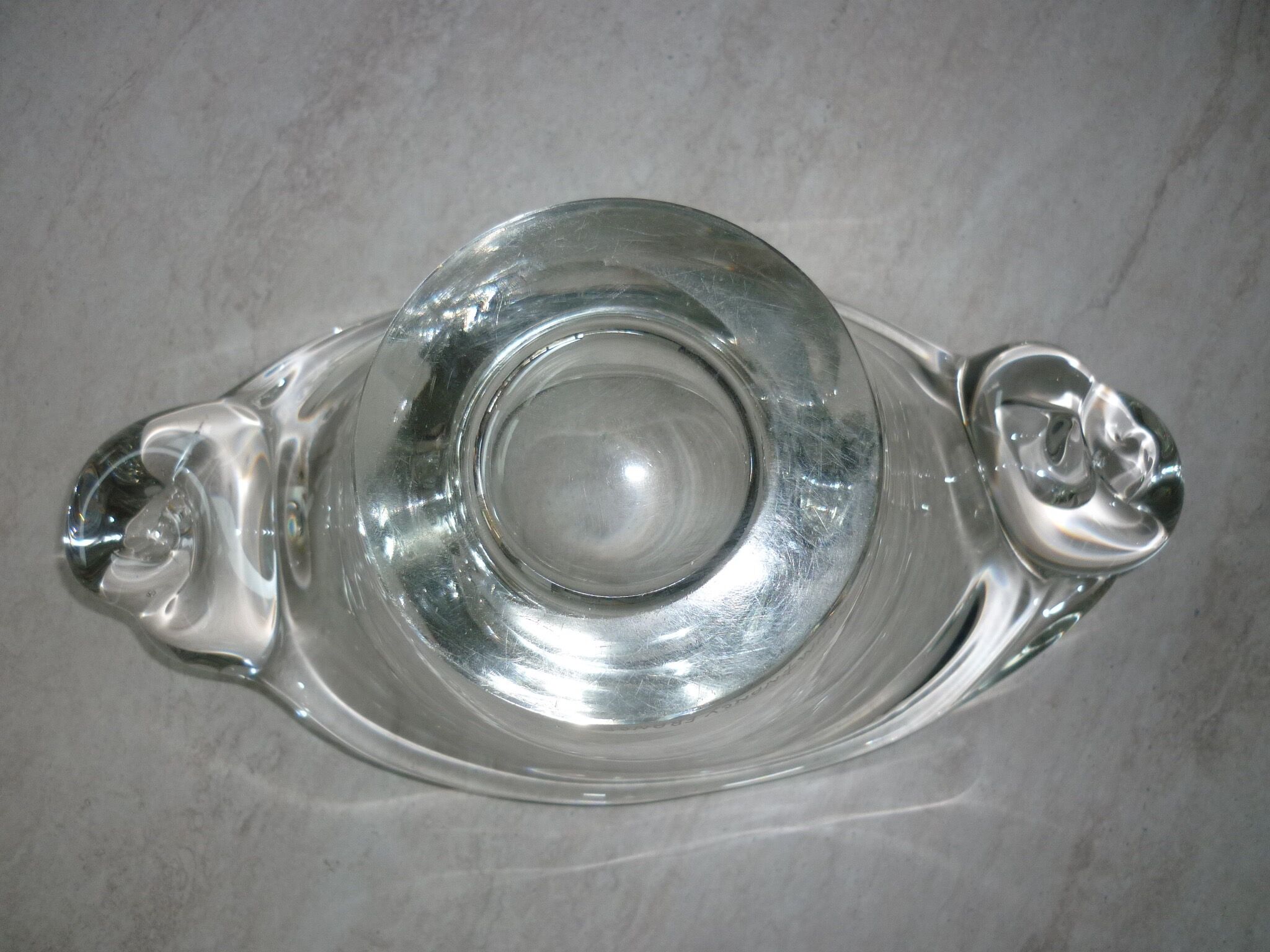 Crystal vase signed Daum France 1926
