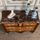 Commode en placage de bois de rose et palissandre, bronze doré, marbre de Rance, Louis XV