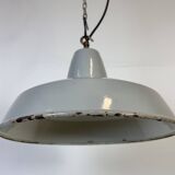 Industrial Grey Enamel Factory Pendant Lamp from Thorlux, 1960s