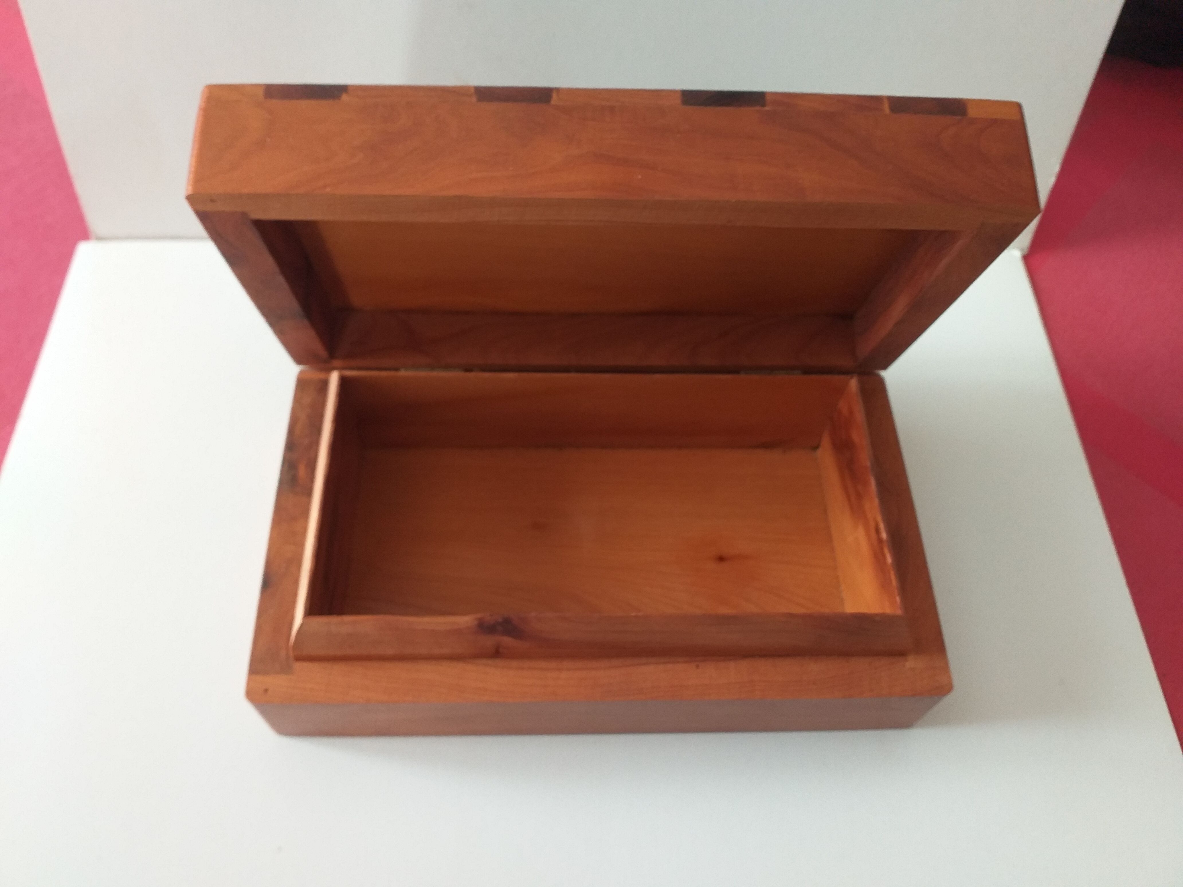 1970 vintage walnut branding cigar box