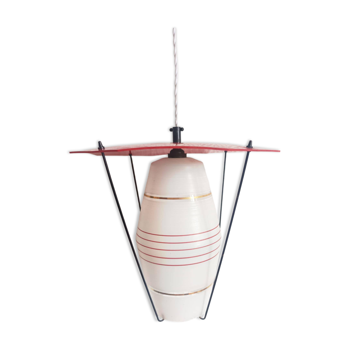 Suspension en verre et plexiglas, 1960