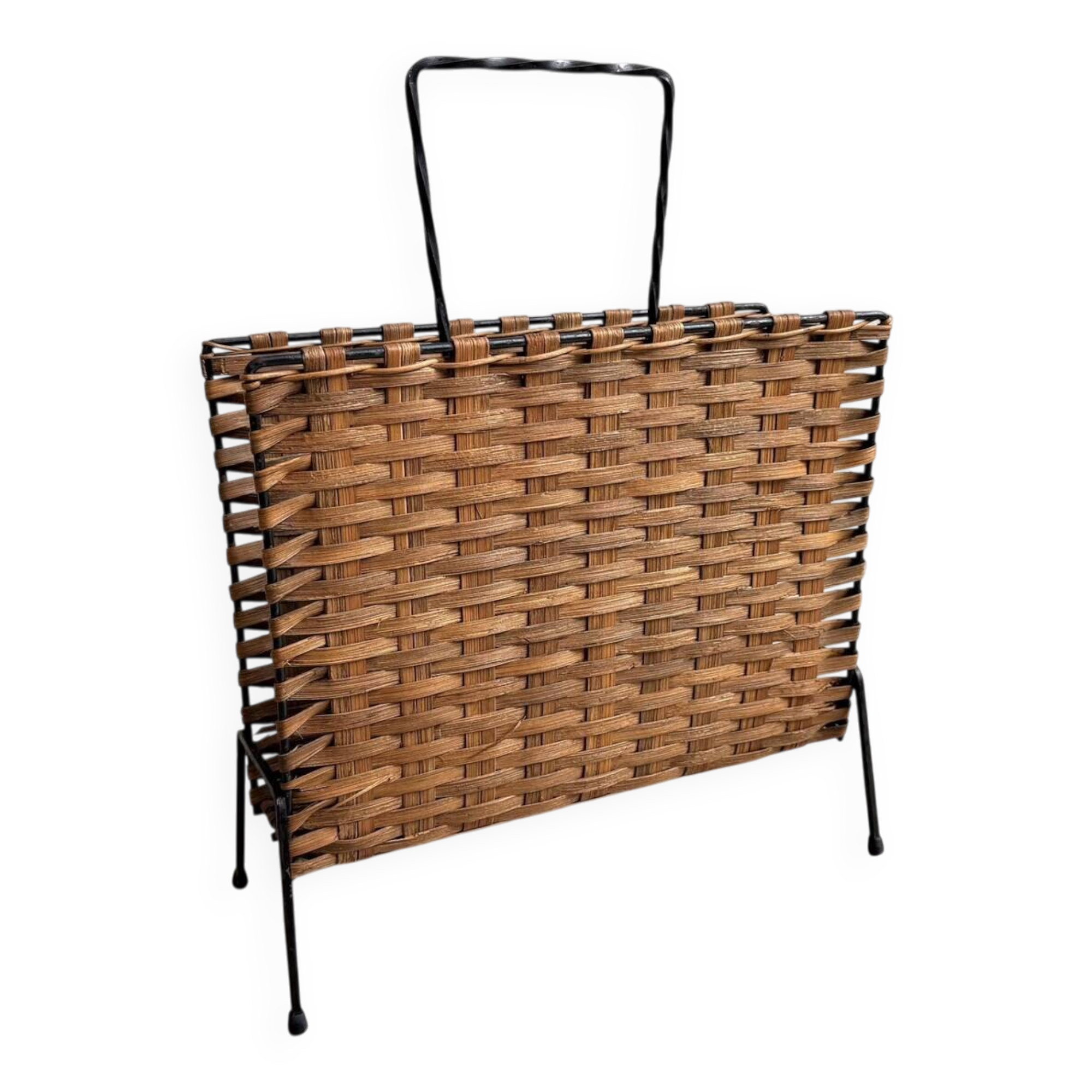 Vintage magazine stand / magazine basket
