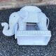 Wicker elephant side table