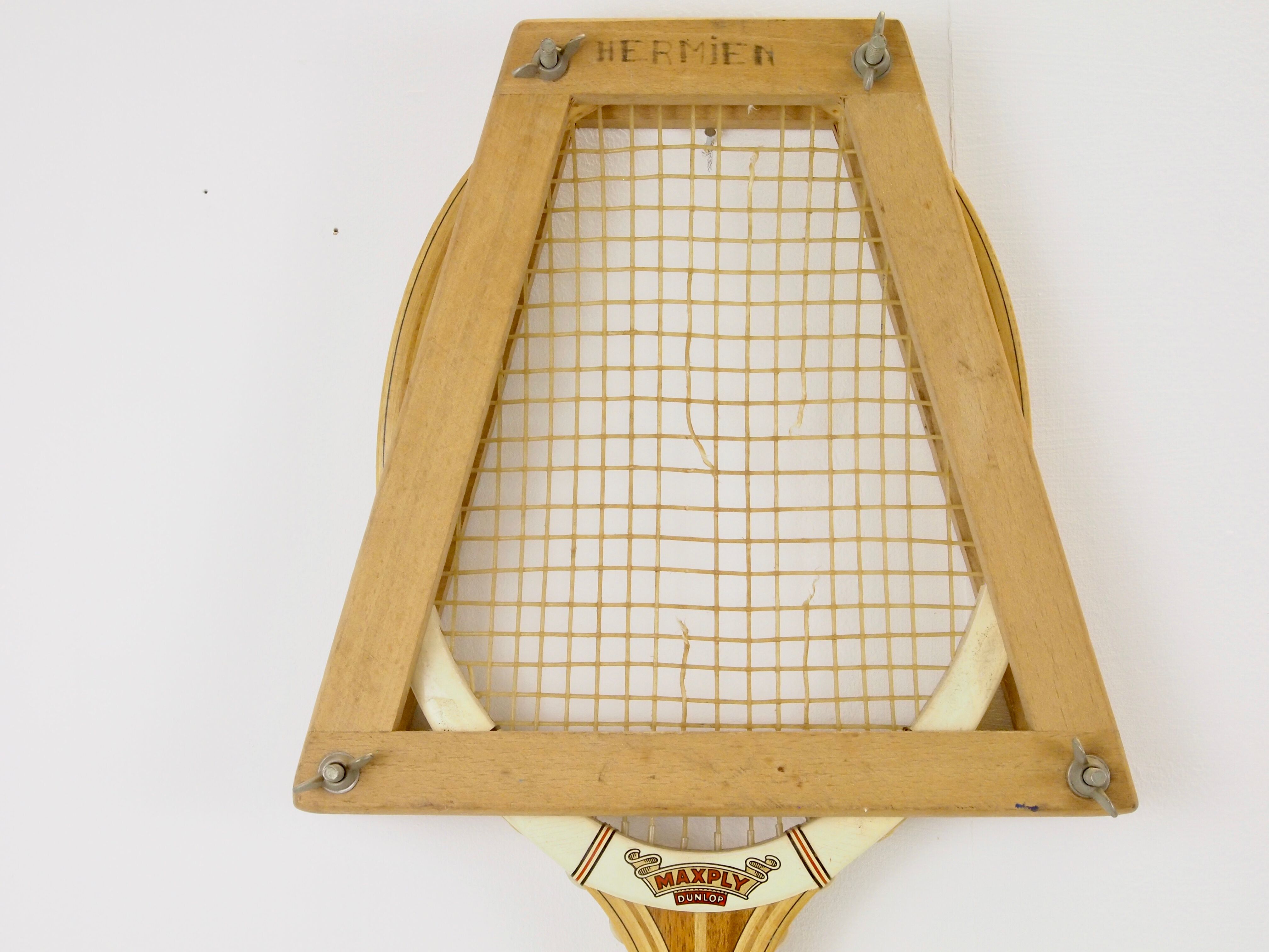 Set of 4 vintage wooden tennis rackets