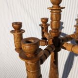 Large turned wooden candlestick