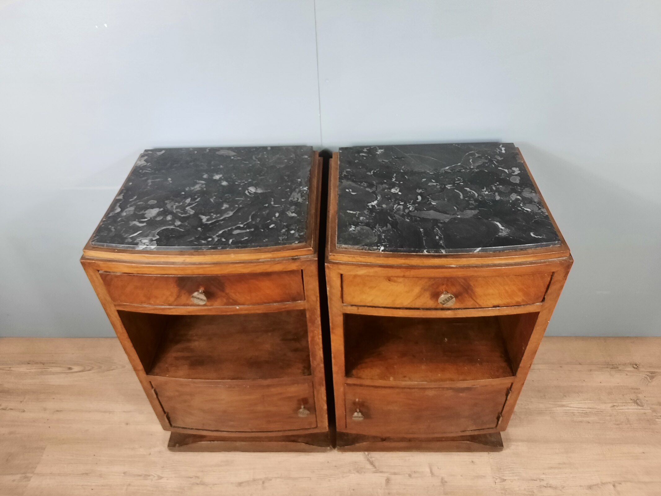 Pair of Art Deco style bedside tables