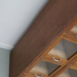 Vintage Large German Beech Haberdashery Shop Cabinet / Vitrine, 1950s